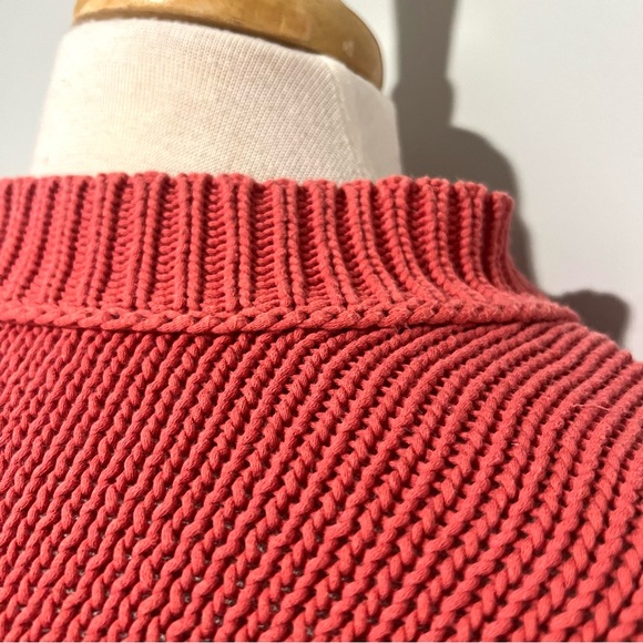 Treasure & Bond Coral Nantucket Red Cableknit Knit Fall Pullover Sweater Size S - Picture 10 of 14